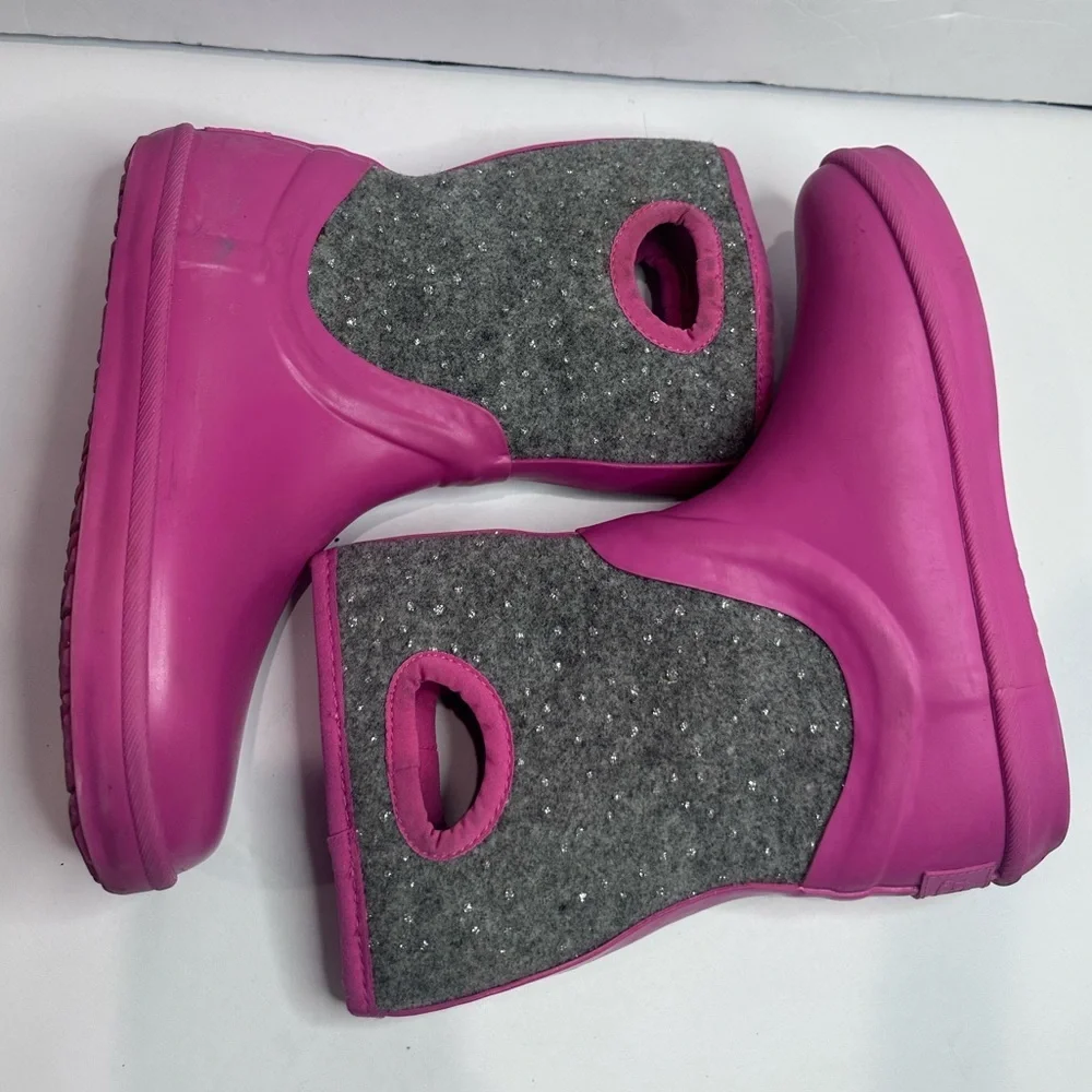 UGG Pink and Gray kids Rubber Boots sz.3